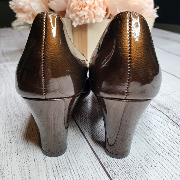Etienne Aigner Haven Copper Brown High Heels Size 7.5 - Picture 5 of 9